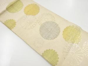 アンティーク　菊模様織り出し袋帯（材料）